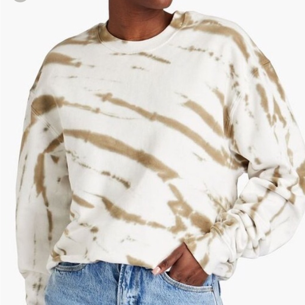 Good American Tie Dye Boyfriend Sweatshirt, Size 2 Medium